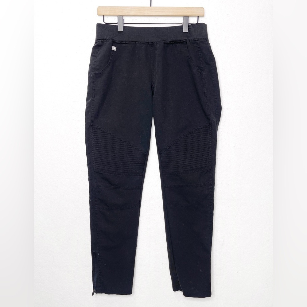 Figs Kayne Moto Black Scrub Pants Style TW2022 Size Small